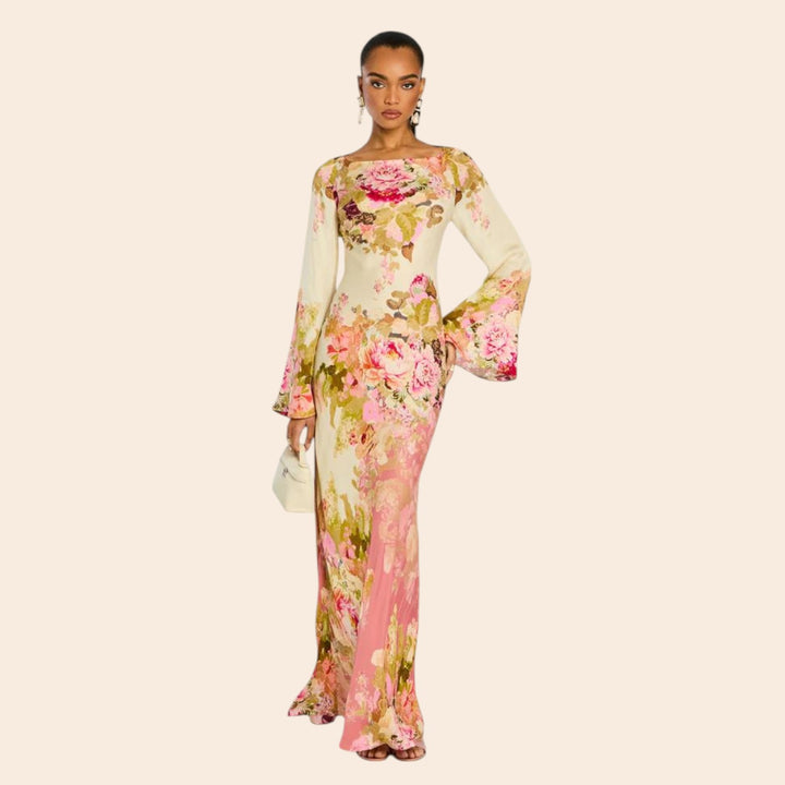 Larah – Elegant Women’s Floral-Inspired Printed Dress