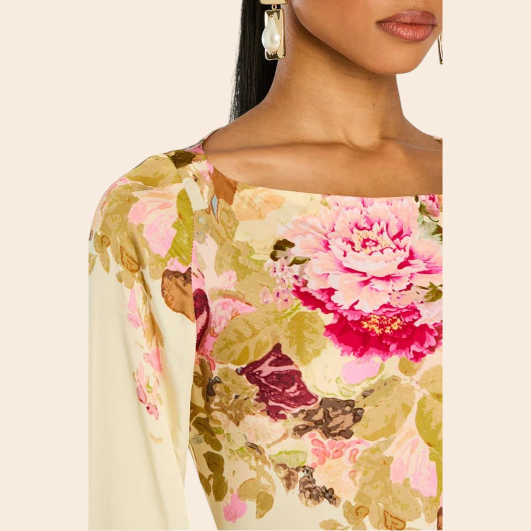 Larah – Elegant Women’s Floral-Inspired Printed Dress