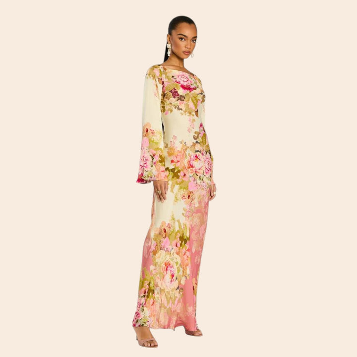 Larah – Elegant Women’s Floral-Inspired Printed Dress