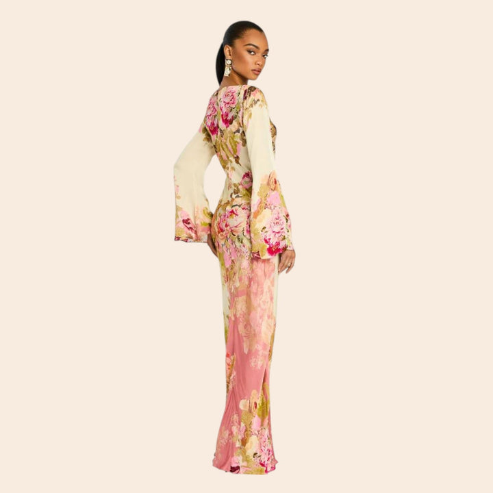 Larah – Elegant Women’s Floral-Inspired Printed Dress
