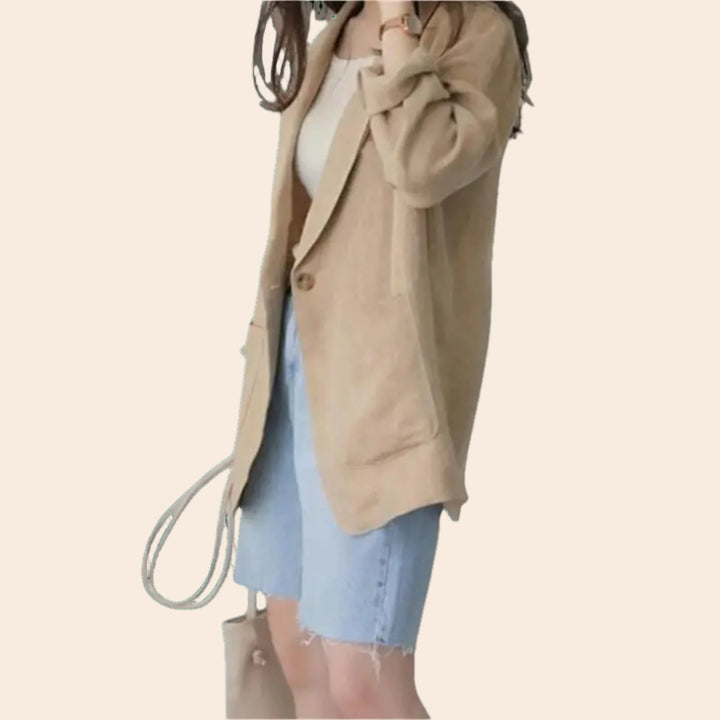 Darlene – Lightweight Women’s Herringbone Linen Blazer