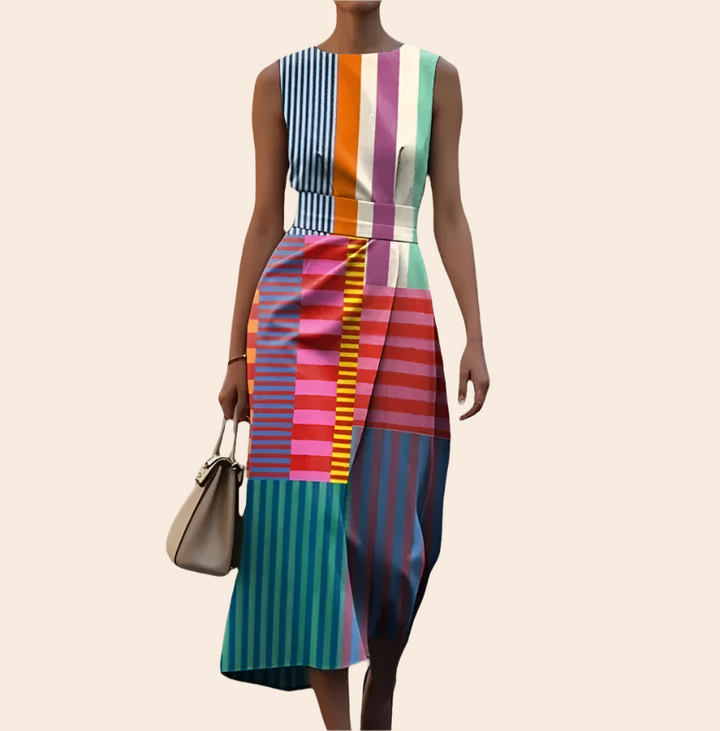 Celestina – Art-Inspired Women’s Geometric Dress