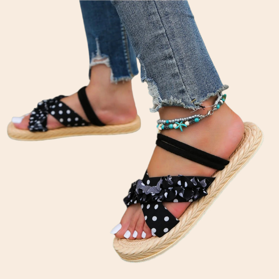 Alexia – Anti-Slip Women’s Lace Strap Flat Sandals