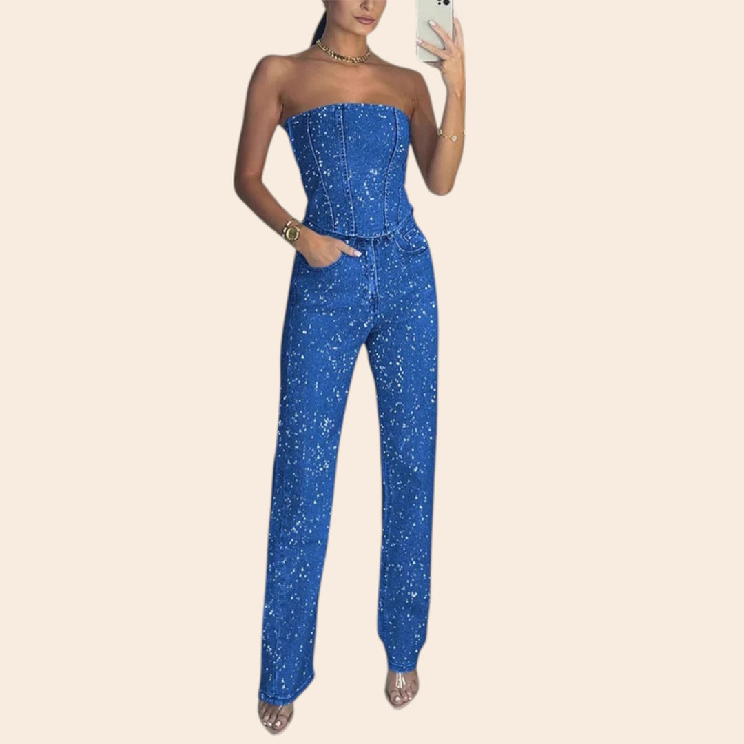 Lyla – Shiny Wide Leg Women’s Jeans