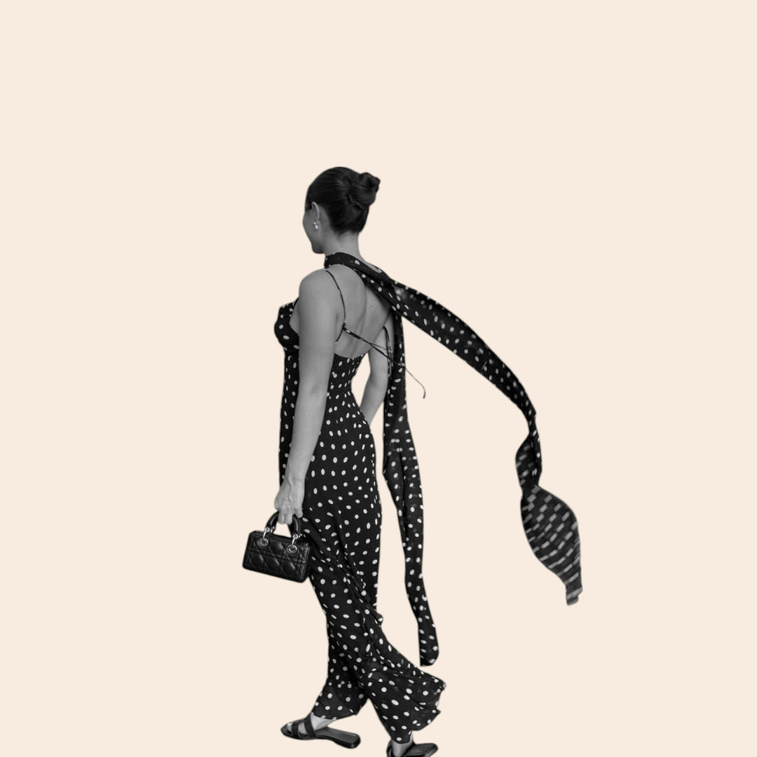 Millie – Women’s Polka Dot Ruffle Maxi Dress