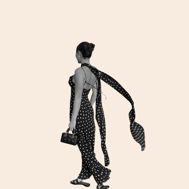 Millie – Women’s Polka Dot Ruffle Maxi Dress