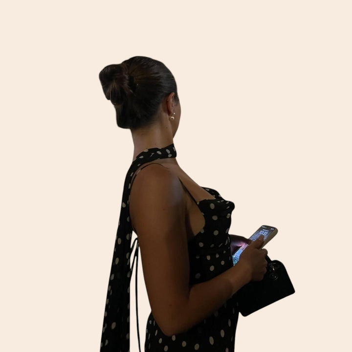 Millie – Women’s Polka Dot Ruffle Maxi Dress