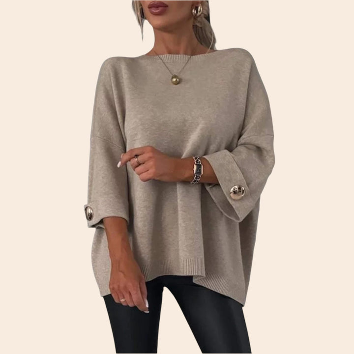 Sofia – Knitted Half-Sleeve Women’s Jumper