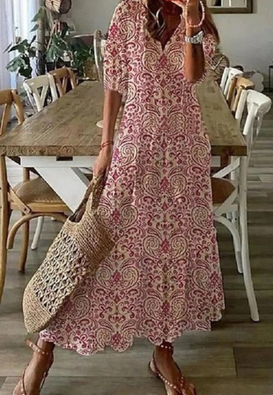 Billie – Flowing Women’s Boho Midi Dress