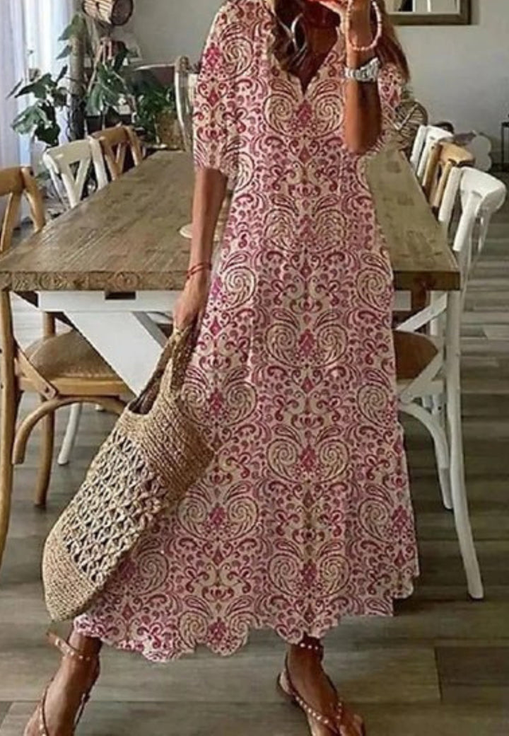 Billie – Flowing Women’s Boho Midi Dress