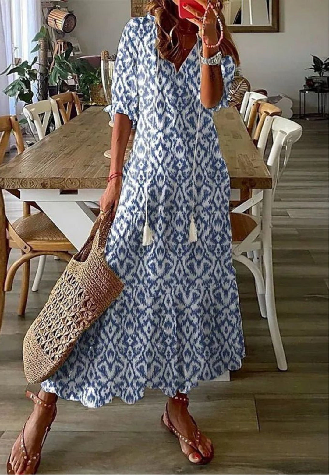 Billie – Flowing Women’s Boho Midi Dress