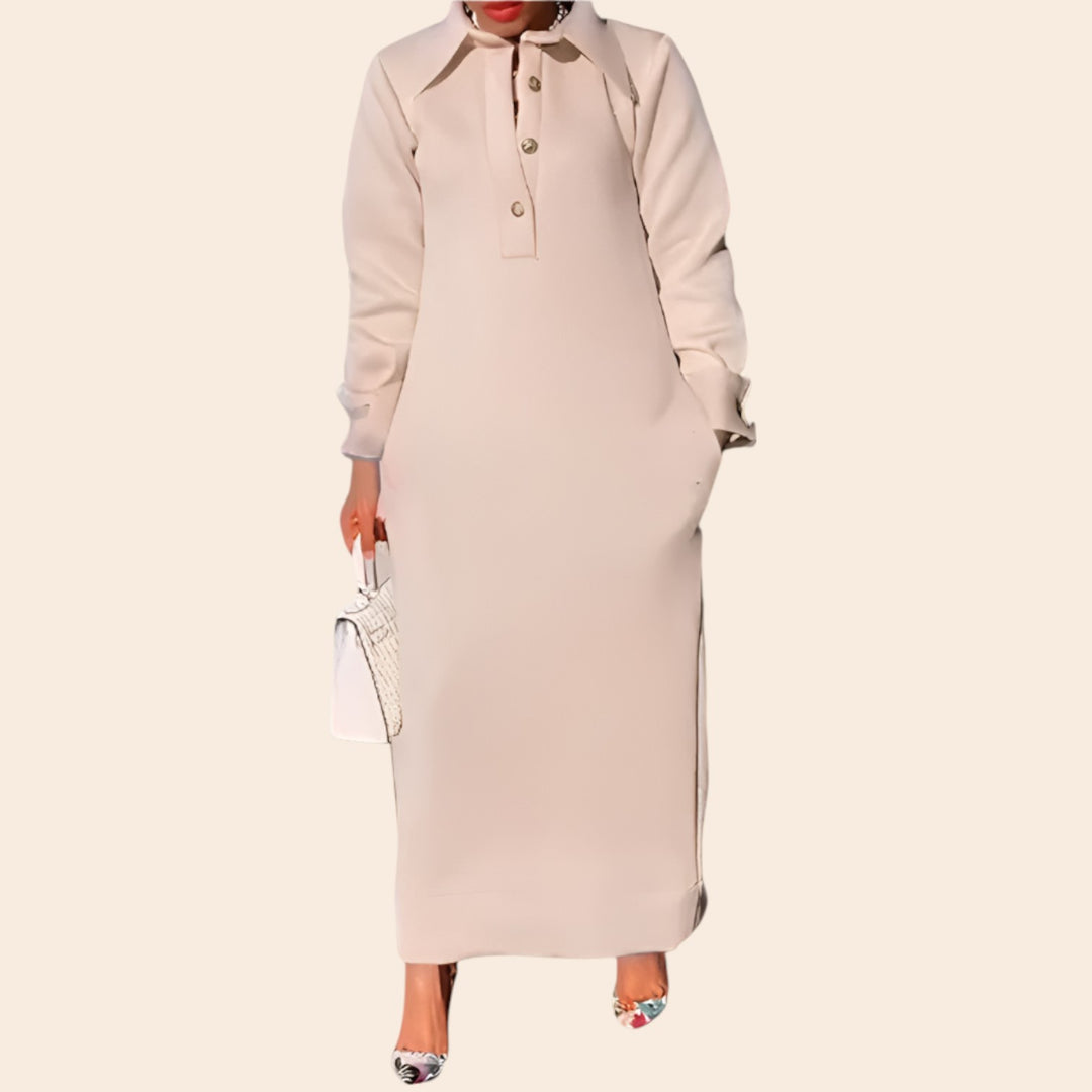 Felicity – Women’s Lapel Half-Button Dress