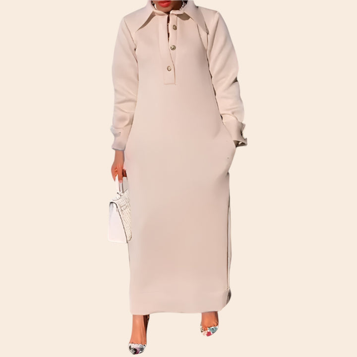 Felicity – Women’s Lapel Half-Button Dress