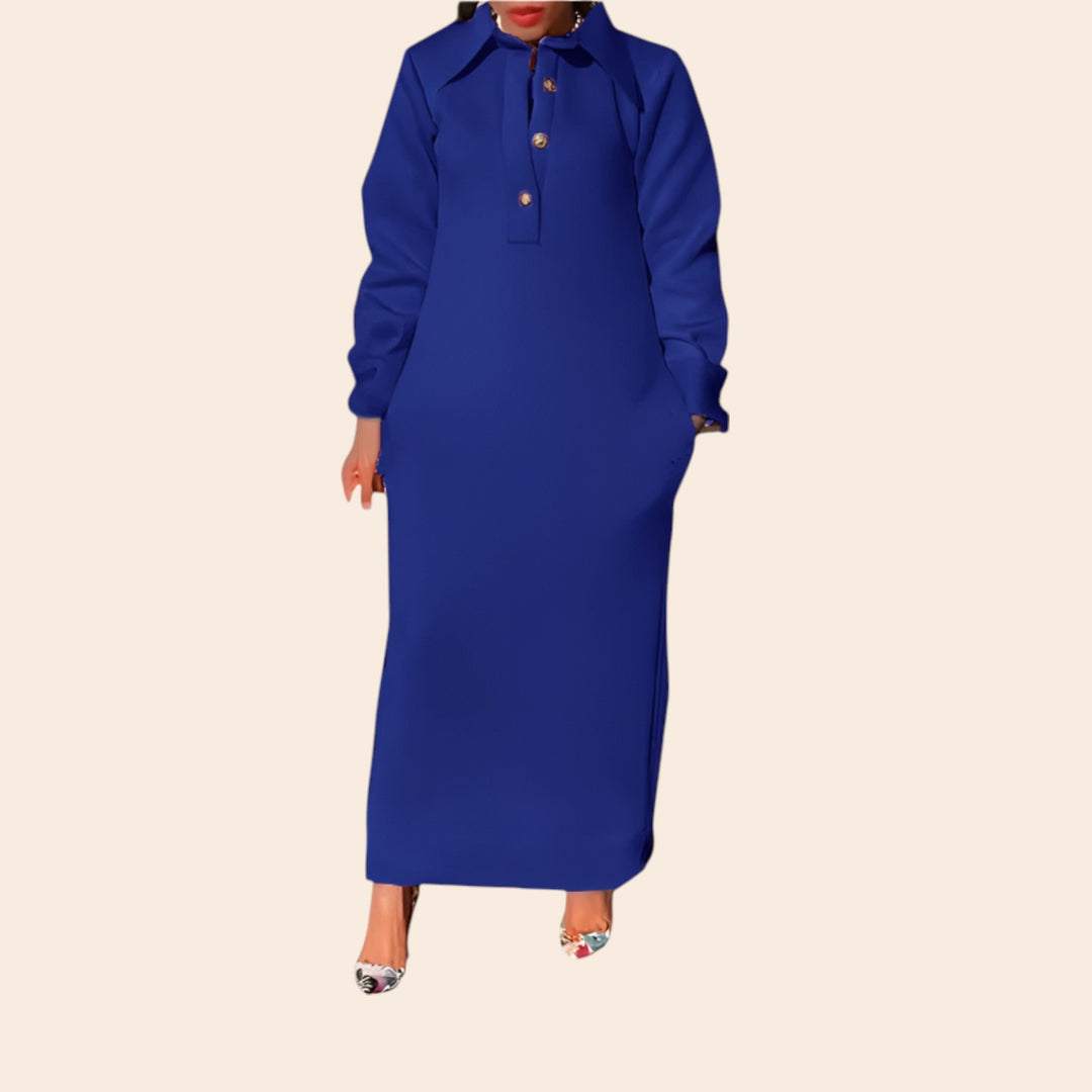 Felicity – Women’s Lapel Half-Button Dress
