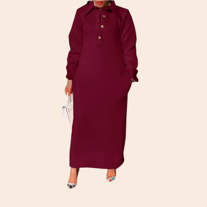 Felicity – Women’s Lapel Half-Button Dress