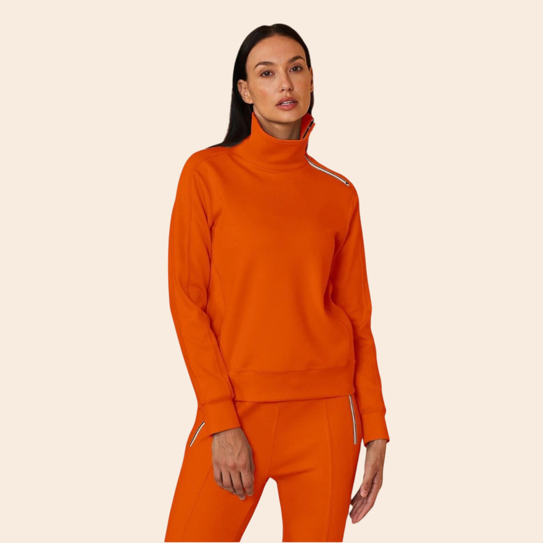 Lalaine – Irregular-Collar Women’s Golf Pullover & Pant Set