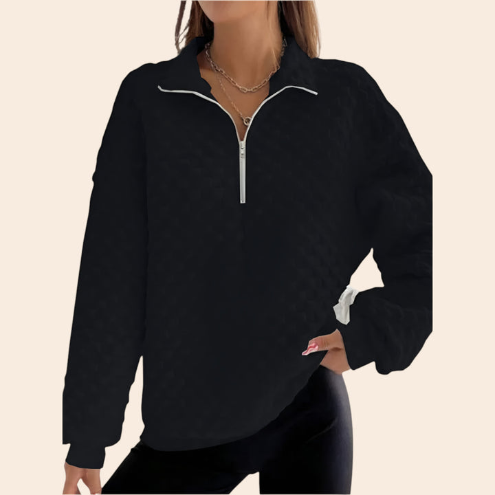 Catherine – Trendy Women's Sweater with Zipper