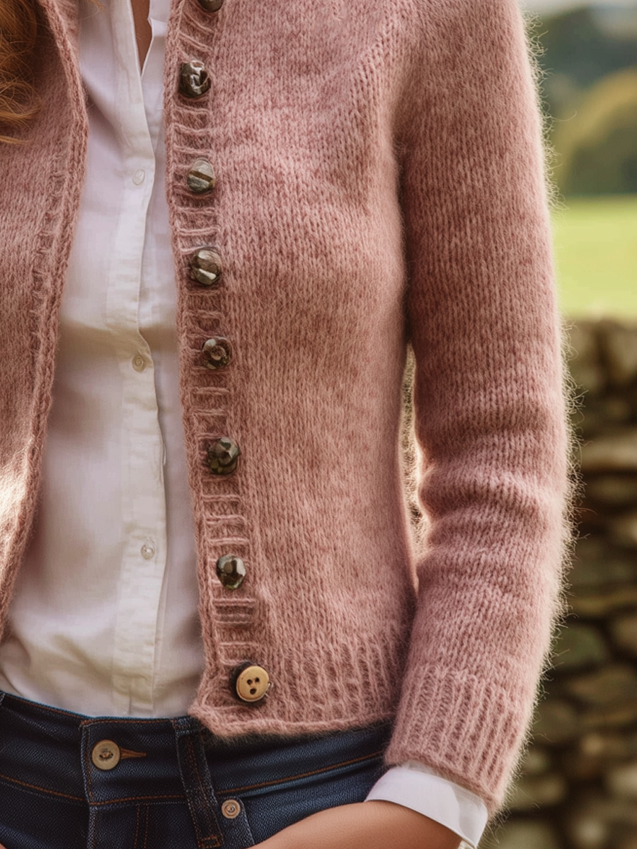 Larica – Women’s Vintage Mohair Button Cardigan