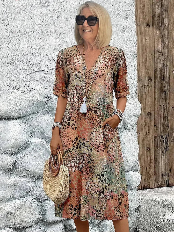 Bada – Elegant Vibrant Women’s Midi Dress