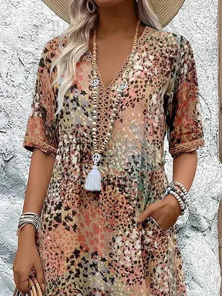 Bada – Elegant Vibrant Women’s Midi Dress