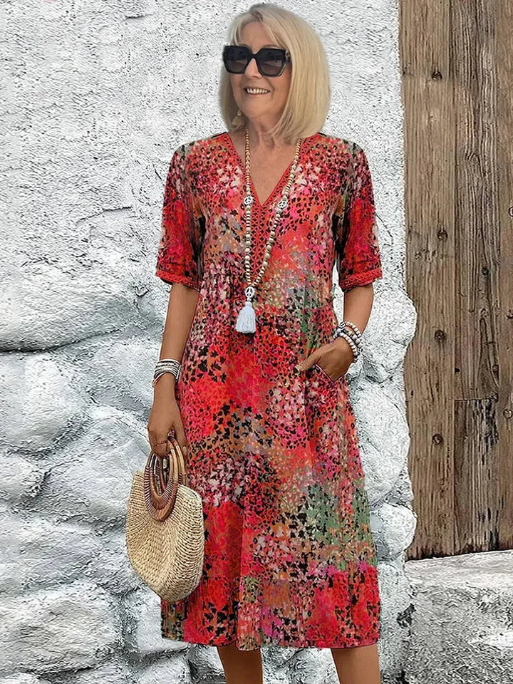 Bada – Elegant Vibrant Women’s Midi Dress