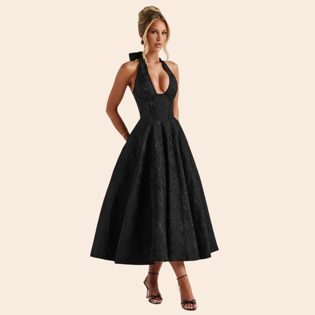 Cassie – Women’s Black Maxi Dress