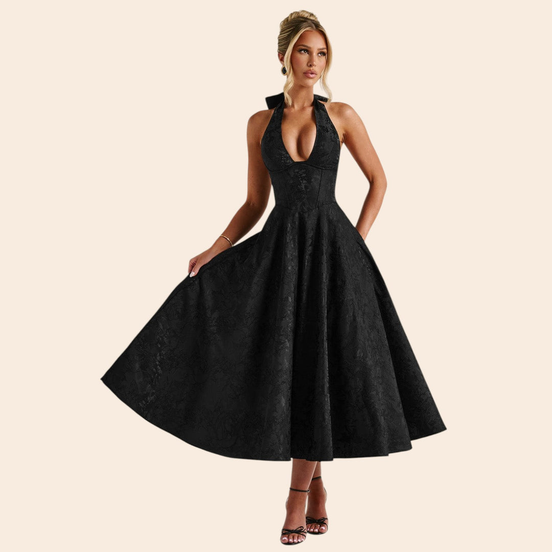 Cassie – Women’s Black Maxi Dress