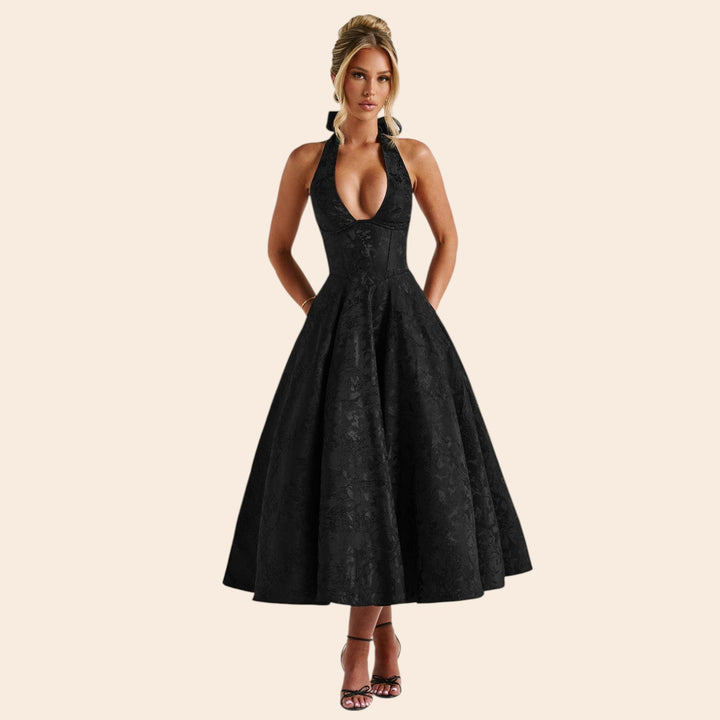 Cassie – Women’s Black Maxi Dress