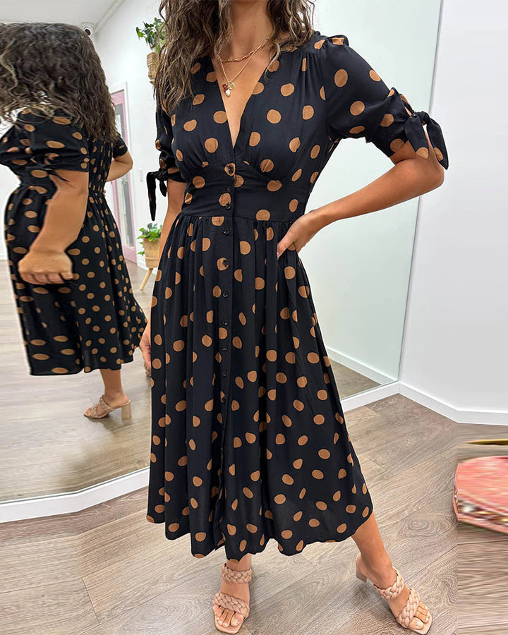 Monique – Women’s Lightweight Polka Dot Dress