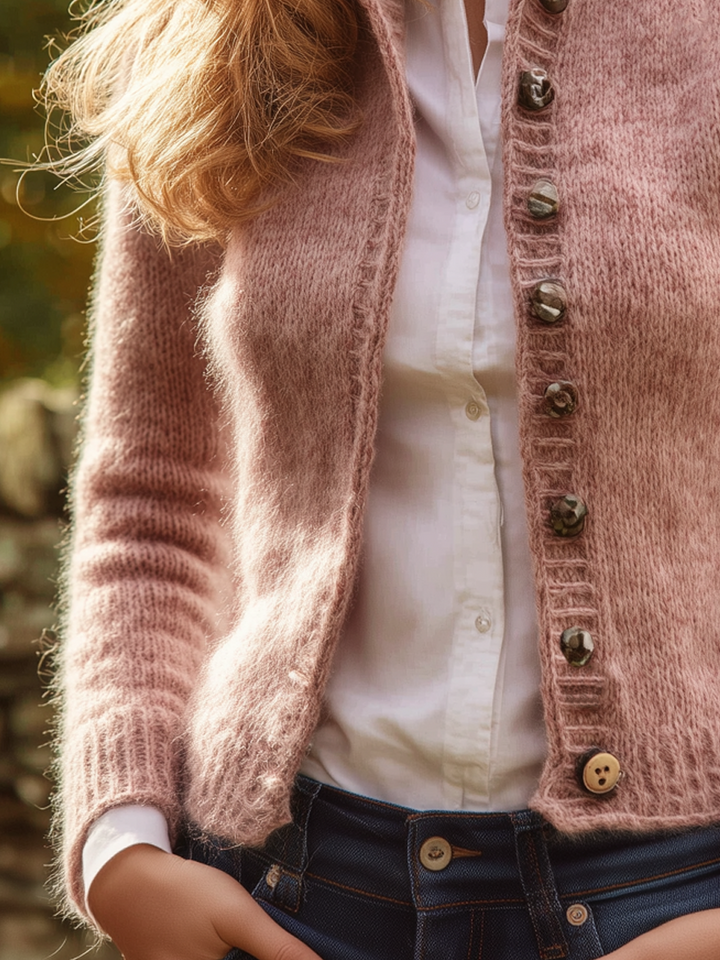 Larica – Women’s Vintage Mohair Button Cardigan