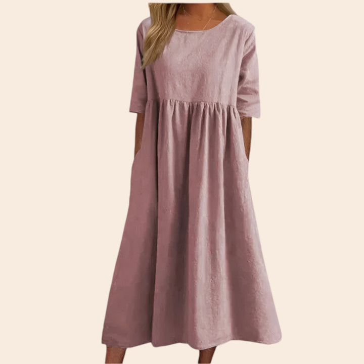 Adella – Pocket Cotton Dress for Women