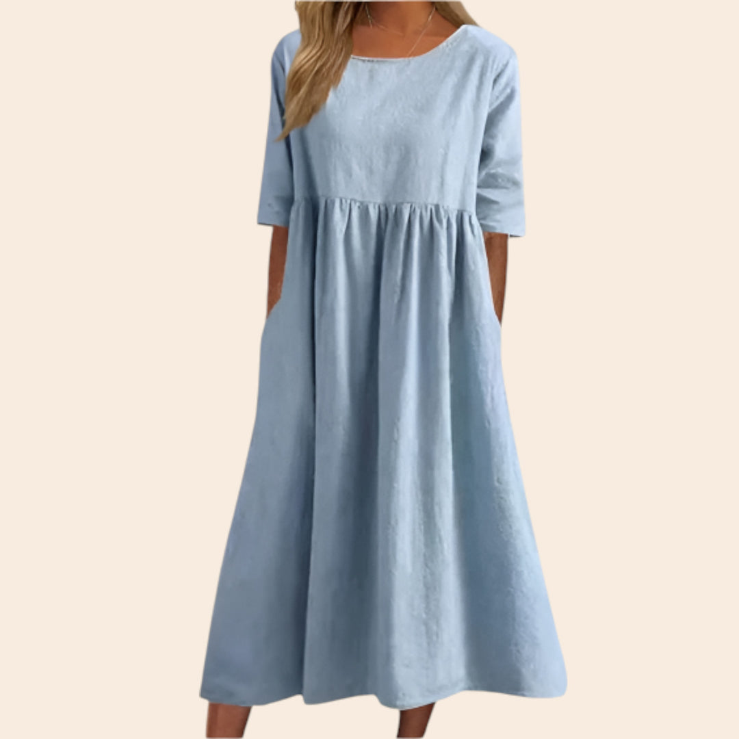 Adella – Pocket Cotton Dress for Women