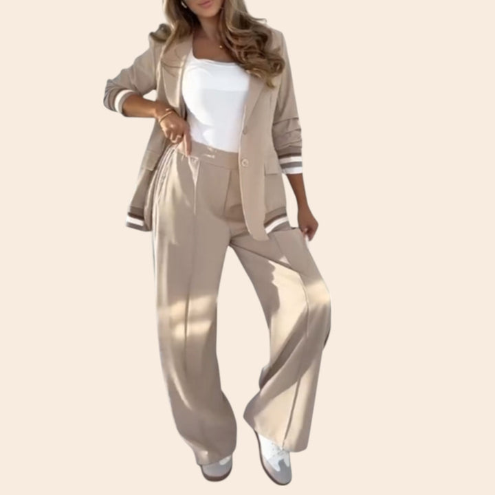 Aria – Elegant Beige Blazer Set for Women