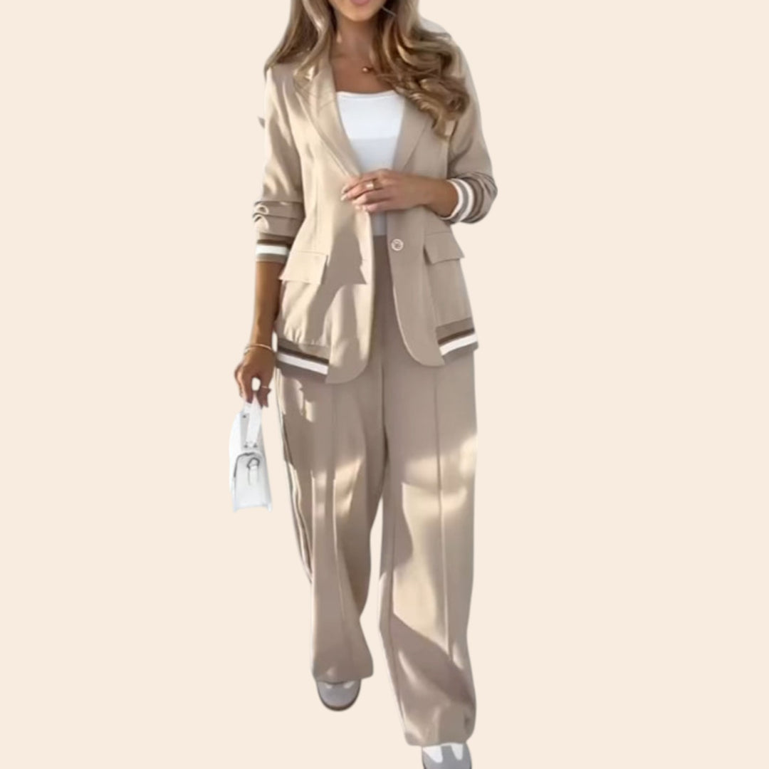 Aria – Elegant Beige Blazer Set for Women