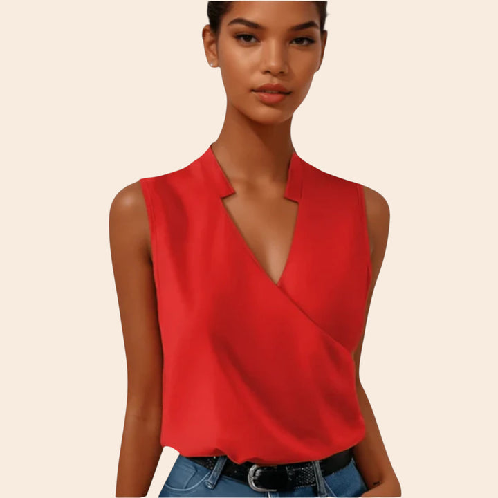 Abby | Elegant Cross V-neck Tank Top for Women