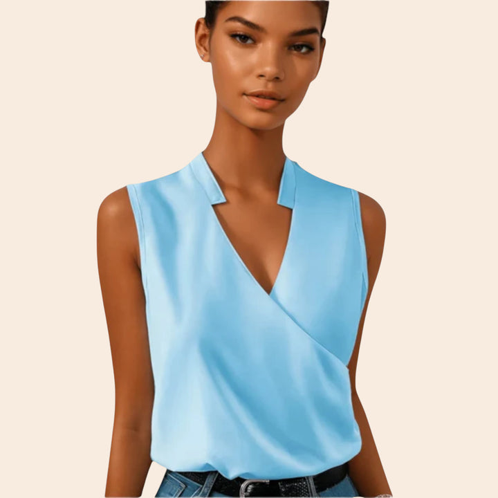 Abby | Elegant Cross V-neck Tank Top for Women