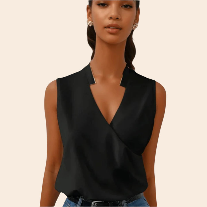 Abby | Elegant Cross V-neck Tank Top for Women